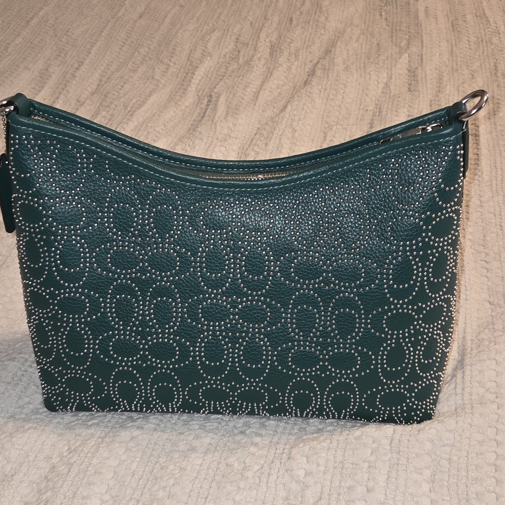 Coach Green Signature Studded Laurel